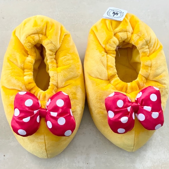 minnie mouse heel slippers